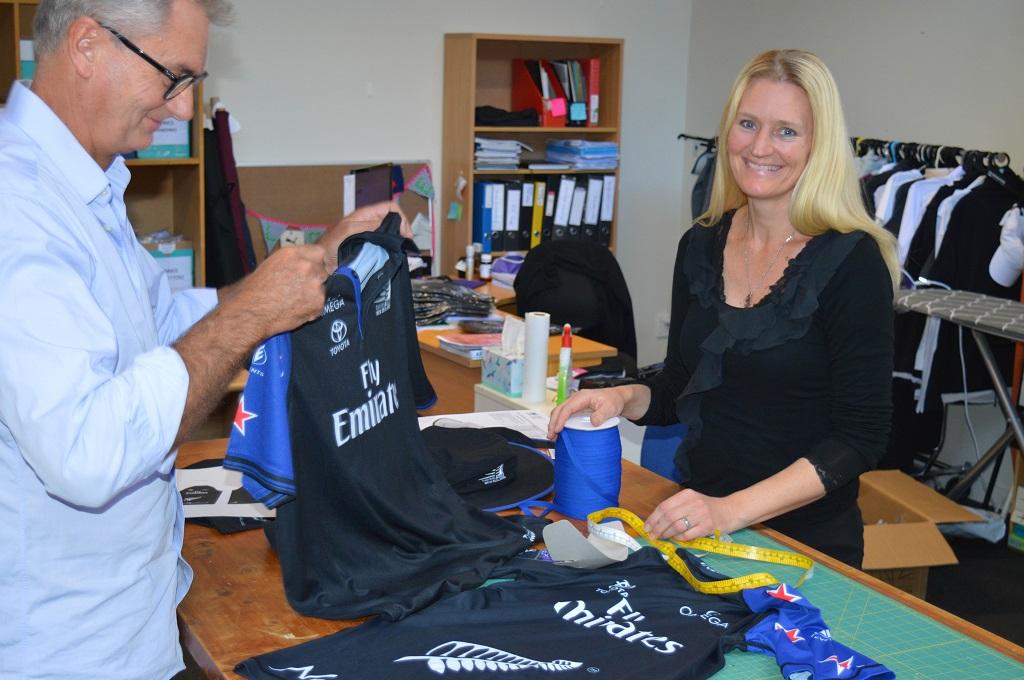 Uniform production - 35th America's Cup © Anne Casey